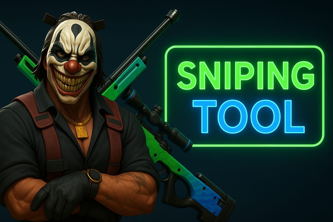 FragStash Sniping Tool neon banner